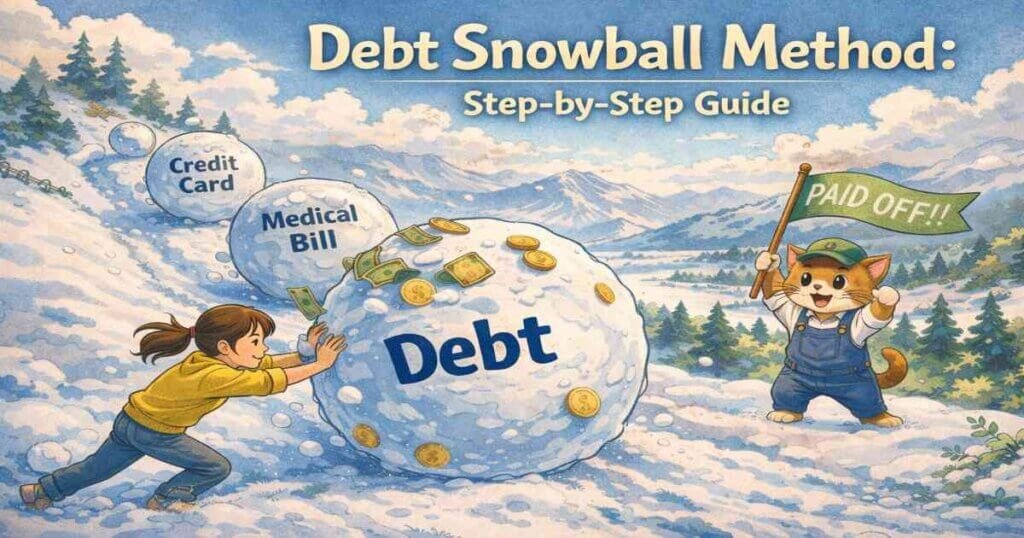 Debt snowball method showing small debts paid off first to build momentum