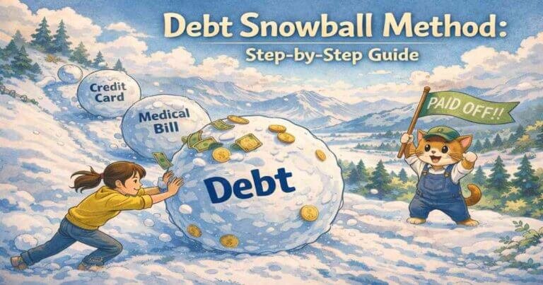 Debt snowball method showing small debts paid off first to build momentum