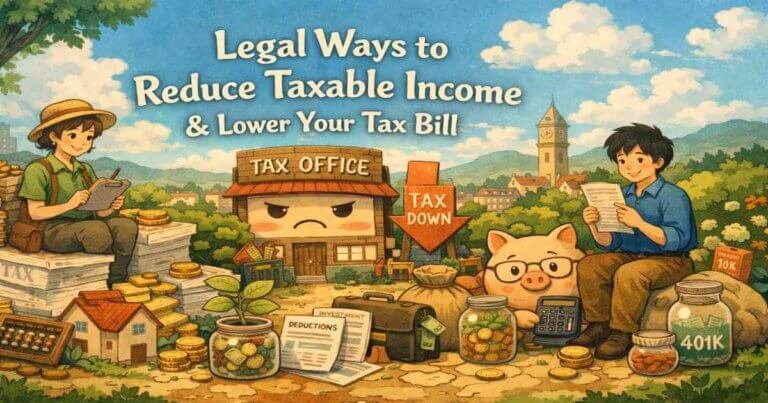 Legal ways to reduce taxable income using deductions, retirement savings, and tax planning strategies