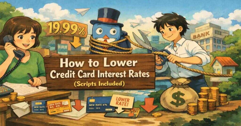 Lower credit card interest rates by negotiating with banks using simple scripts