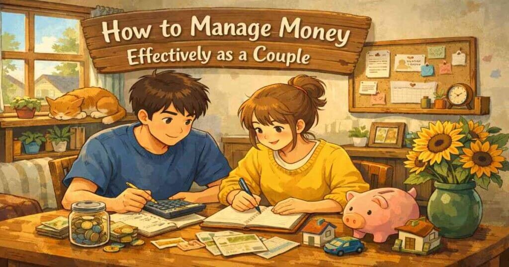 Managing money as a couple by budgeting together and planning shared finances at home