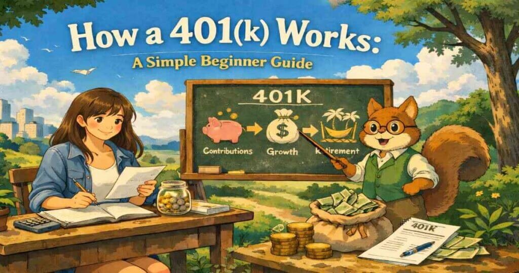 How 401k works explained with contributions, employer match, and retirement investing basics