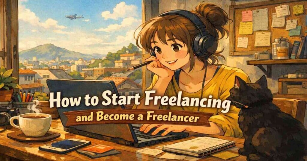 How to start freelancing with no experience from home using a laptop