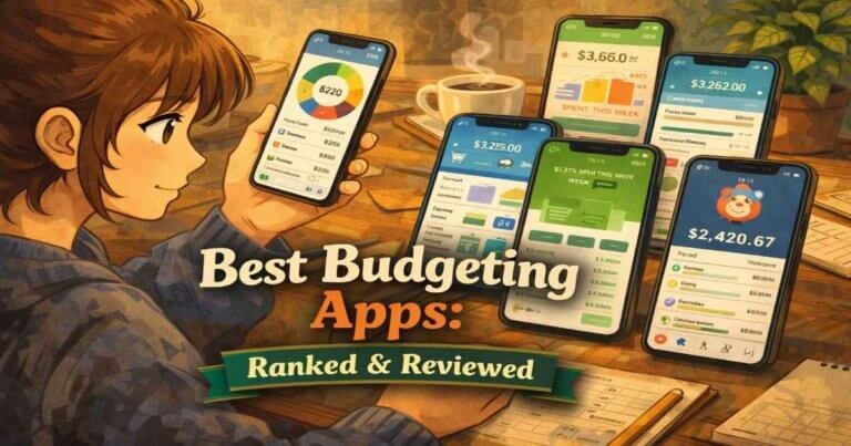 Best budgeting apps comparison showing expense tracking, spending charts, and money management dashboards